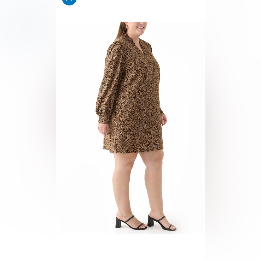 Leopard Print Long Sleeve Dress